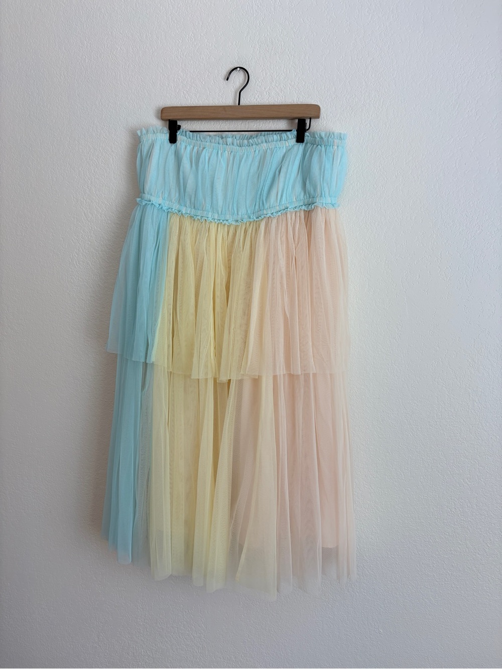Anthropologie Pernille Rosenkilde Tulle Pastel Colorblock Dress - Picture 11 of 12
